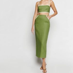 Reformation Elena Linen Two Piece